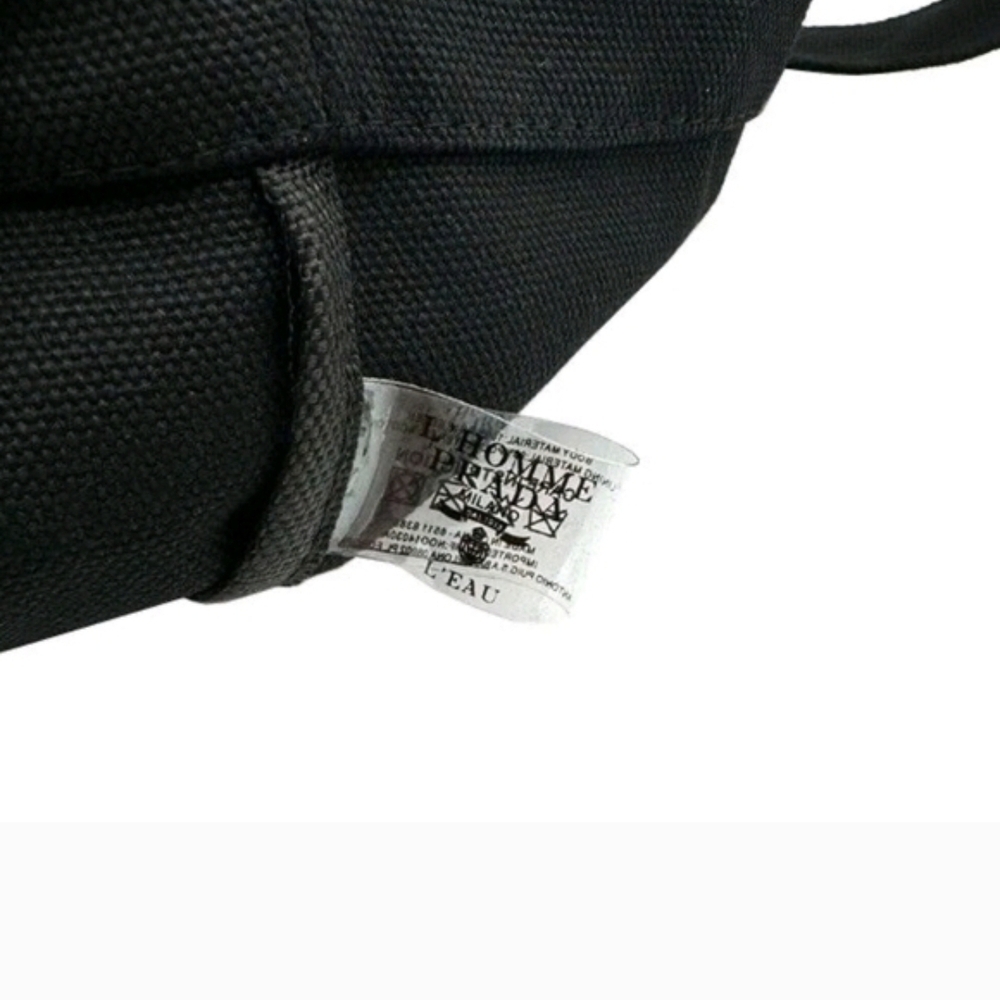 PRADA Milano Black Canvas Tote Bag - Picture 4 of 4